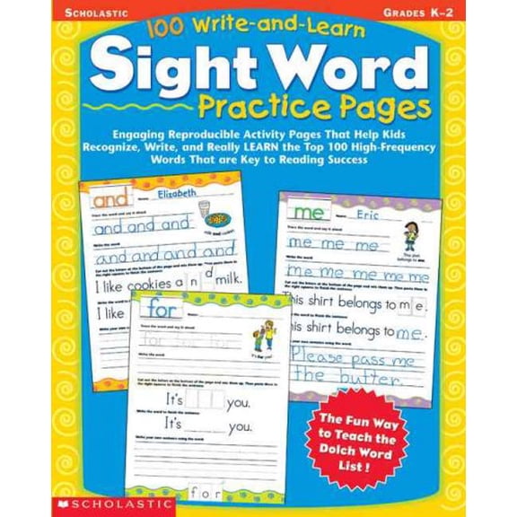 Pre-Owned 100 Write-And-Learn Sight Word Practice Pages: Engaging Reproducible Activity Pages That Help Kids Recognize, Write, and Really Learn the Top 100 High-Frequency Paperback