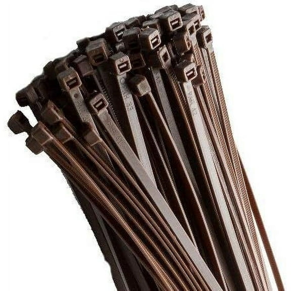 100 X 300MM X 4.8MM BROWN CABLE TIES PLASTIC NYLON ZIP TIE Wraps