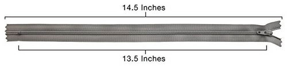100 - YKK #3 Coil Zipper, 13.5 inch Length, Pearly Grey 577
