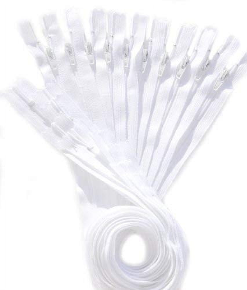 100-Pack YKK #3 Black Nylon Coil Zippers - 18 Inch Closed Bottom Zippers For Sewing & Crafts