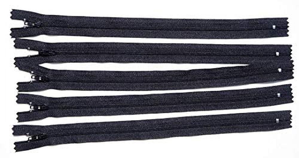 100 YKK Black #3Coil Zippers (12" Inches) Zippers for Sewing Crafts~Made in USA