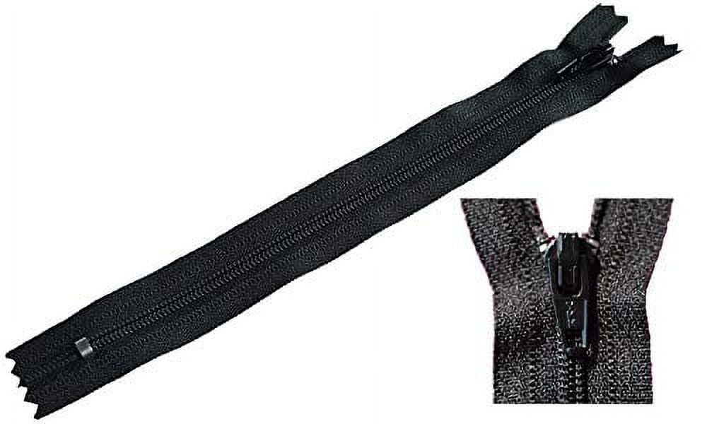 100 YKK Black Zipper (16" Inches) For Apparel,Bags, Pouches, Sewing and Craft projects-Made in USA