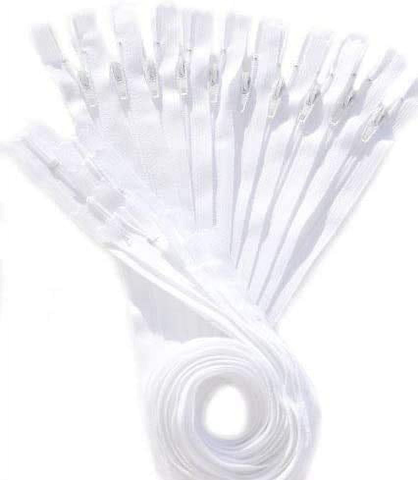 100 YKK White #3 Skirt and Dress Zipper (14" Inches)