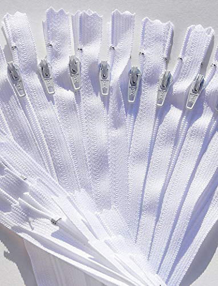 100 YKK White #3 Skirt and Dress Zipper (20" Inches)