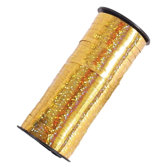 100 Yard Gold Ribbon Balloon String, Balloon Ribbon Metallic Curling Ribbon, Laser Ribbon for Balloons, Ribbon for Gift Wrapping, Ribbons for Crafts, Shiny Ribbon for Flower Bouquet Birthday Party