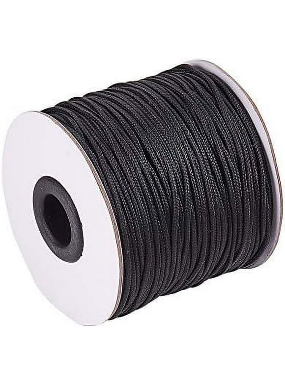 100 Yards 1.5mm Black Nylon Cord Replacement Braided Lift Shade Blind String for Repair Gardening Plant Waist Beading String