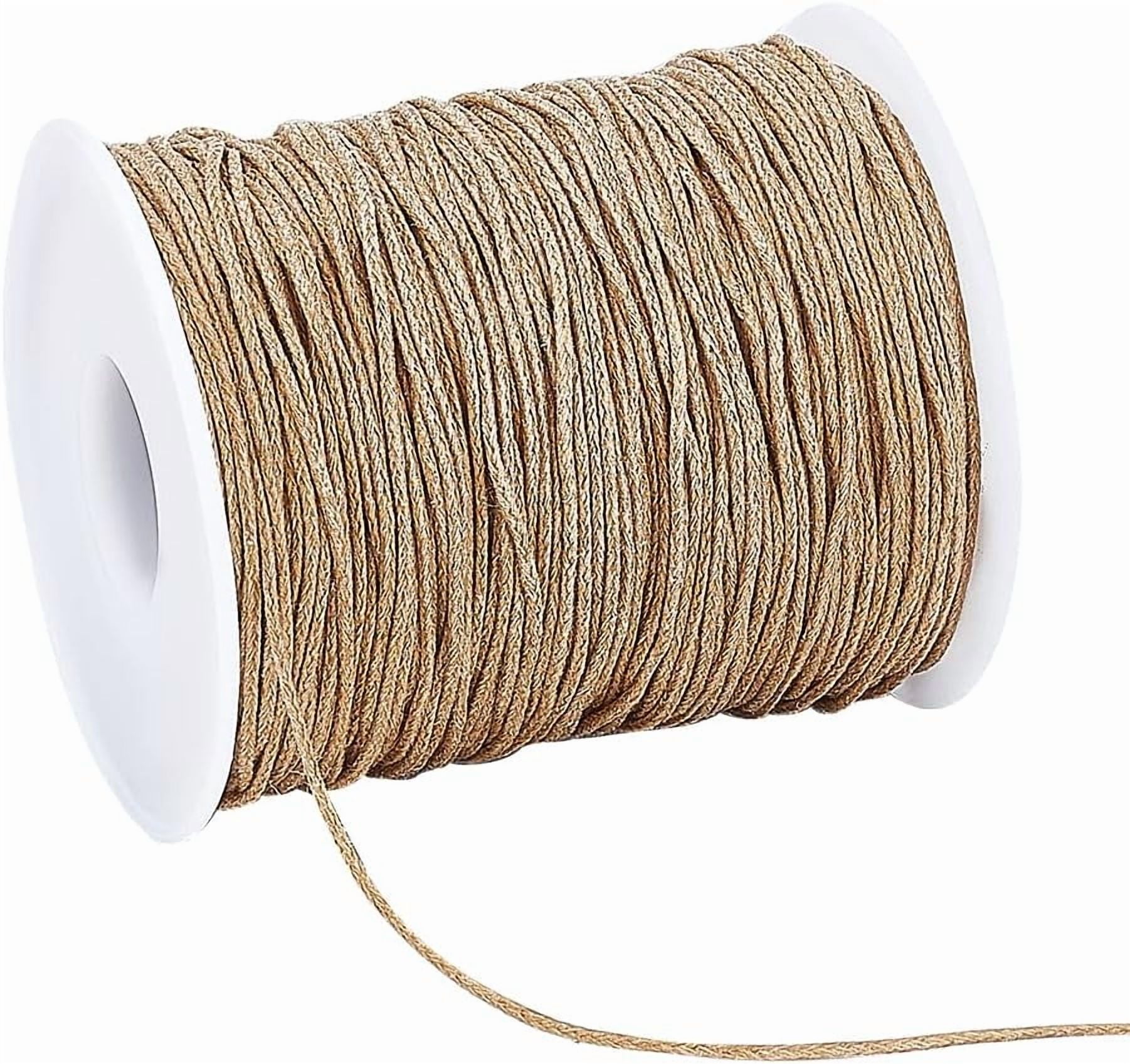100 Yards 1mm Waxed Cotton Cord Thread Beading String Waxed Craft String Bracelet Strings for Bracelet Necklace Making Crafting Beading Macrame Vase Decor, Burlywood