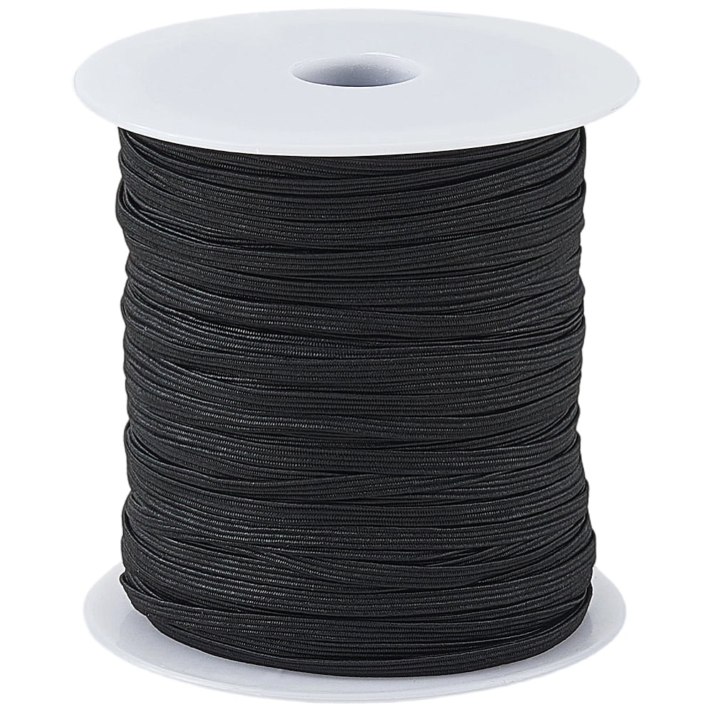 100 Yards Flat Elastic Rope Cord Heavy Stretch Knit Elastic with 1Pc ...