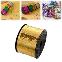 100 Yards Gold Curling Ribbon, Christmas Crimped Balloon Ribbon, Balloon String Shiny Wrapping Ribbon, Gift Wrap Ribbon for Christmas, Birthday, Wedding Crafts & Decorations