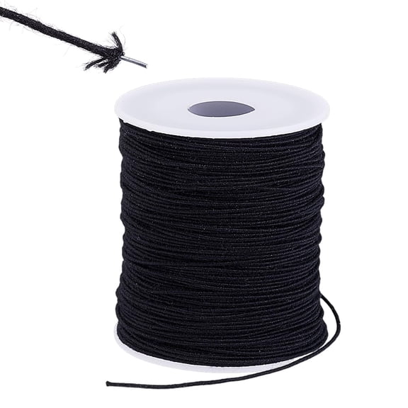 100 Yards Iron Wire with Cotton Coated Round Black 1mm 18 Gauge for diy