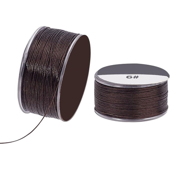 100 Yards Nylon Seed Bead String 0.1mm - Beading Jewelry Thread for Leather Stitching and Bracelet Making Coconut Brown