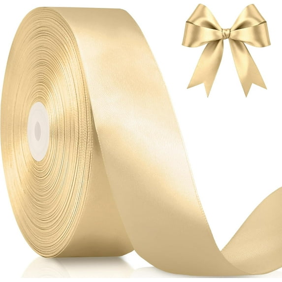 100 Yards Pink Satin Ribbon, 1-1/2 Inch Single Face Ribbon Roll, Perfect for Gift Wrapping, Wedding Decoration, Flower Bouquets, Handmade Bows, Crafts, Halloween & Christmas Decor (Pink)