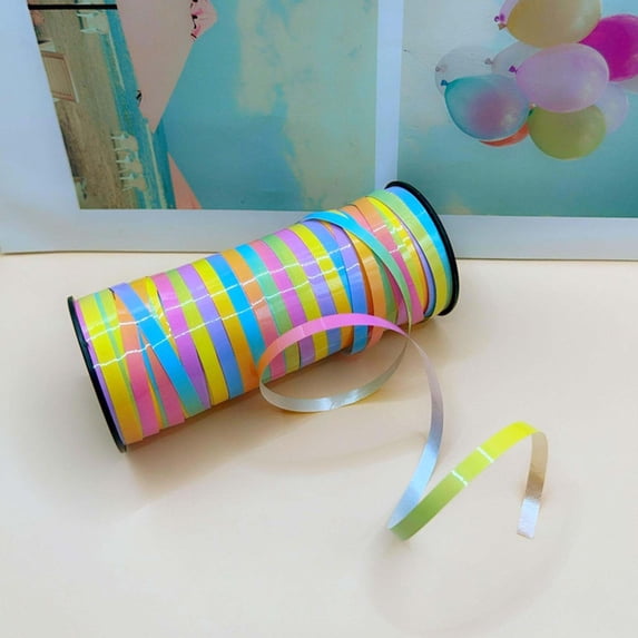 100 Yards Ribbon Curling Crimped, Balloon String Shiny Metallic Roll For Gift Wrapping Ribbon For Birthday Party Festival Art Craft Decor Florist Flowers Decoration