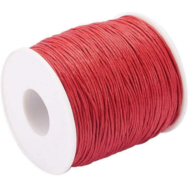 100 Yards Round Waxed Cotton Cord 1mm Macrame Craft DIY Thread Rattail Beading  String for Jewelry Making Chinese Knotting Kumihimo Shamballa Friendship  Bracelets Red 