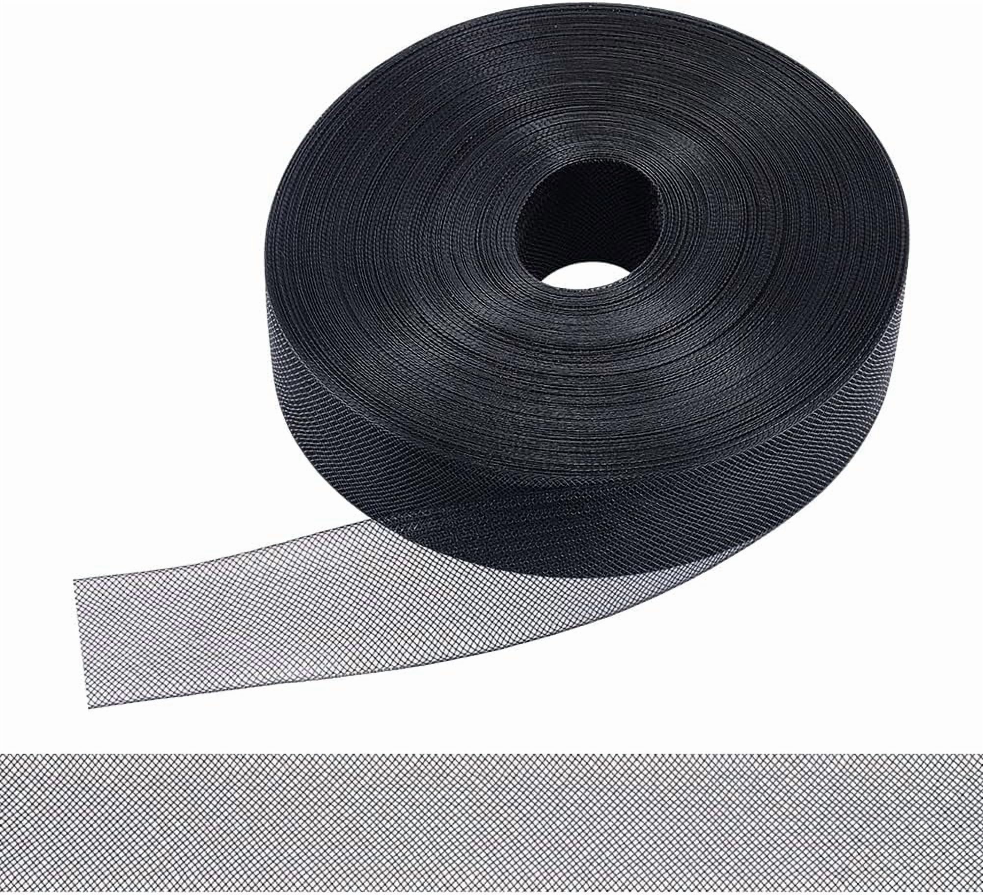 100 Yards Stiff Horsehair Braid 2 Inch Wide for Polyester Boning Sewing Dance Gowns Formal Dress Shaping Trimming Hair Ribbon Accessories Black Black