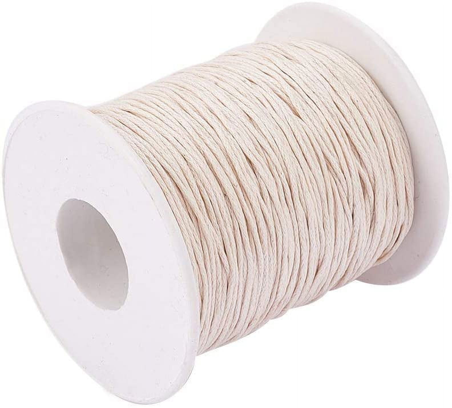 100 Yards Waxed Cord Cotton Waxed Cotton Thread 1mm Waxed Beading String  Cord for Jewelry Bracelet Making Macrame Crafting DIY Leather - Light