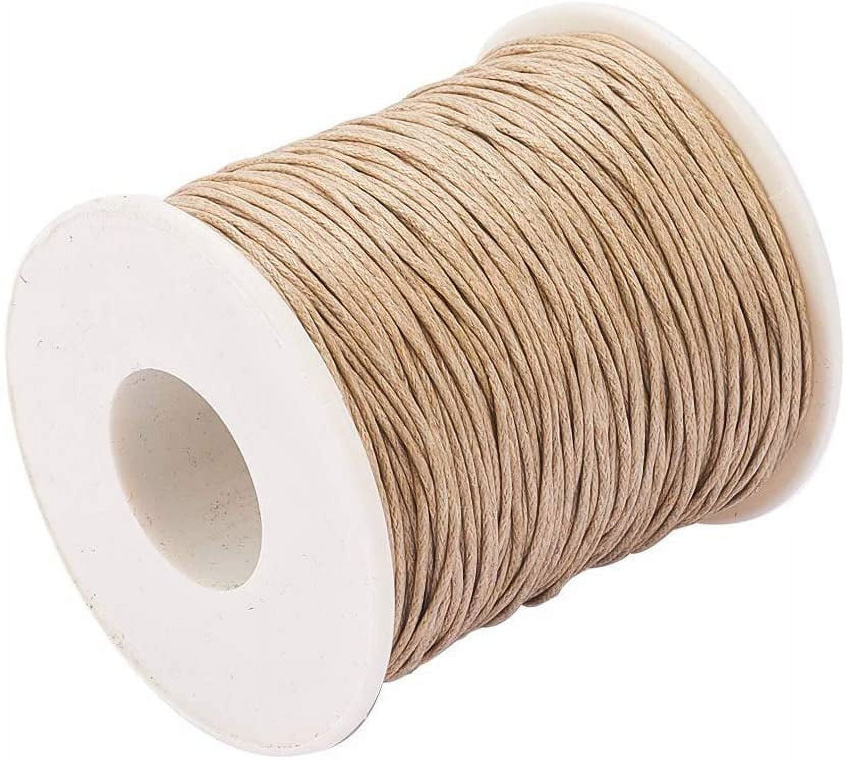 Fugacal 1mmx160m Wax Rope Environmentally Friendly DIY Hand‑Woven  Waterproof Waxed Wire Cord Thread,Wax String,Waxed Thread