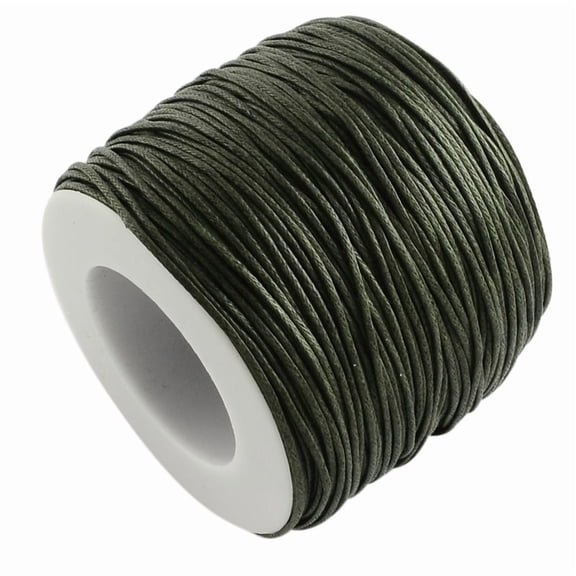 100 Yards Waxed Cord Cotton Waxed Cotton Thread 1mm Waxed Beading String Cord for Jewelry Bracelet Making Macrame Crafting DIY Leather