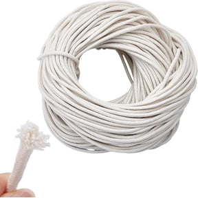 100 Yards White Cotton Welt Cord 4mm Wide Braided Cotton Cording Rope