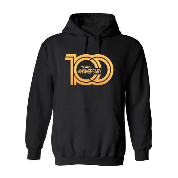 100 Years Anniversary. Hoodie Men -Image by Shutterstock, Male Large