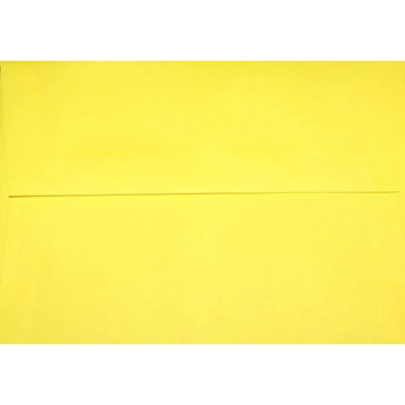 100 Yellow A7 Envelopes - 7.25" x 5.25" - Square Flap - EnvelopesOn Brand Envelopes