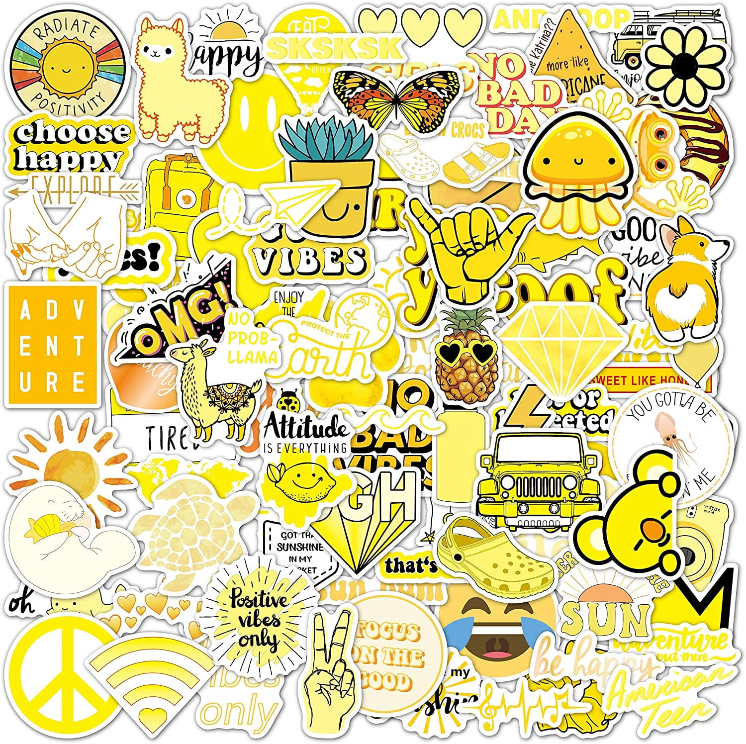 Yellow aesthetic stickers hotsell