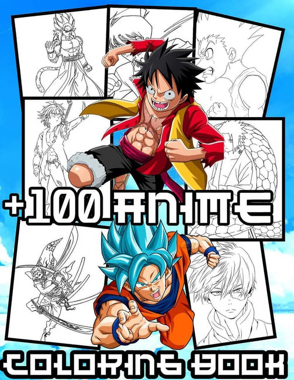  100 Anime Coloring Book: Coloring Book For Kids, Adults, Teens,  Man, Woman And All Fans - Anime Coloring Book,100 Pages: 9798697558836:  Vang, Lao: Books