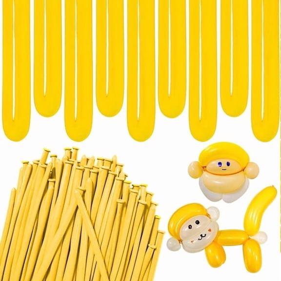 100 balls, magic balls for shaping animals and flowers yellow