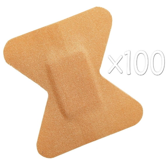 100/bx Fingertip Sterile Fabric Bandages Large 1.75" x 3" Adhesive Stretch & Breathability Hypoallergenic Finger Butterfly Bandages, Latex Free
