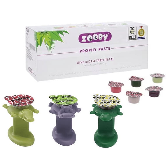 100/bx Zooby Prophy Paste Animal Pack Assorted Flavor Medium