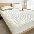 Waterproof Quilted Mattress Protector Pad Antimite Antibacterial