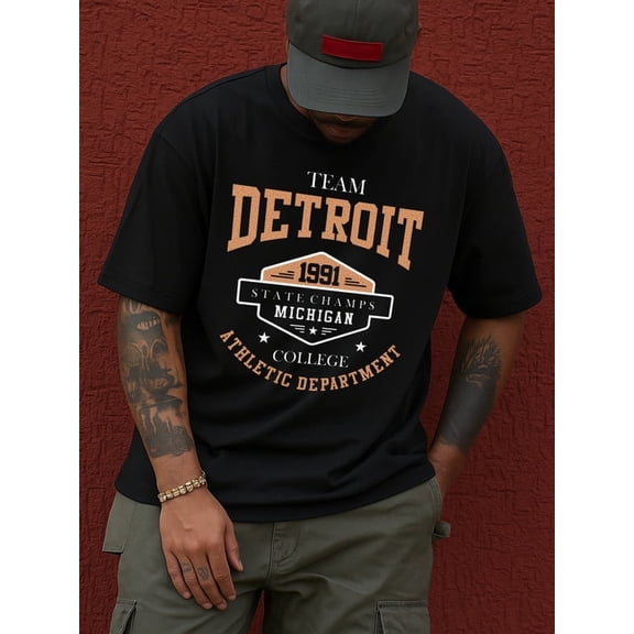 100% cotton Detroit Champ men black Vintage Unisex Shirt Graphic tshirts Fashion Unisex Shirt Graphic tshirts Vintage Unisex Shirt Cotton tshirts Funny Unisex Shirt Cotton tshirts