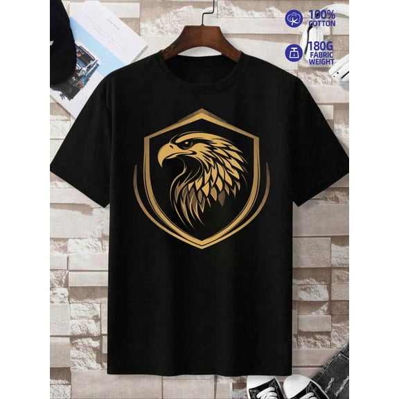 100% cotton Eagle Shield mens black Basic Unisex Shirt Graphic tshirts Classic Unisex Shirt Graphic Tee tshirts Trendy Unisex Shirt Graphic Tee tshirts Fashion Unisex Shirt Graphic Tee tshirts