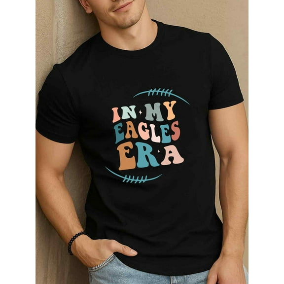 100% cotton Eagles Era for men black Trendy Unisex Shirt Crewneck tshirts Basic Unisex Shirt Graphic Tee tshirts Classic Unisex Shirt Short Sleeve tshirts Trendy Unisex Shirt Graphic tshirts