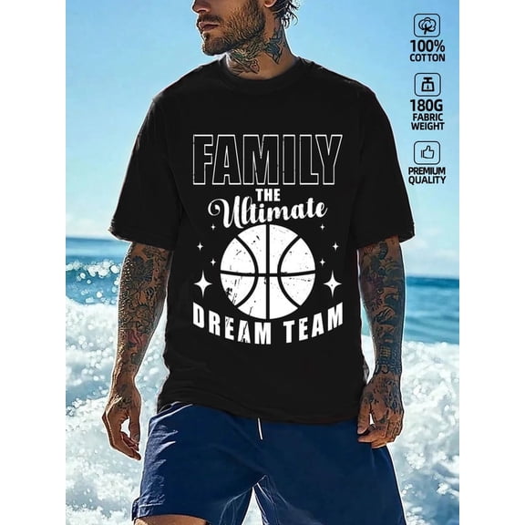 100% cotton Family Dream Team men's black Casual Unisex Shirt Graphic Tee tshirts Fashion Unisex Shirt Graphic tshirts Casual Unisex Shirt Printed tshirts Funny Unisex Shirt Graphic Tee tshirts