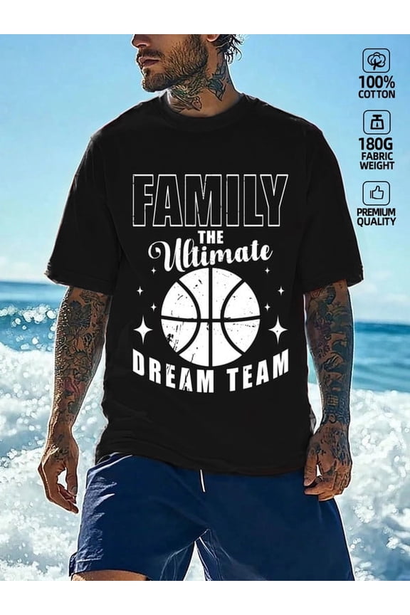 100% cotton Family Dream Team men's black Casual Unisex Shirt Graphic Tee tshirts Fashion Unisex Shirt Graphic tshirts Casual Unisex Shirt Printed tshirts Funny Unisex Shirt Graphic Tee tshirts