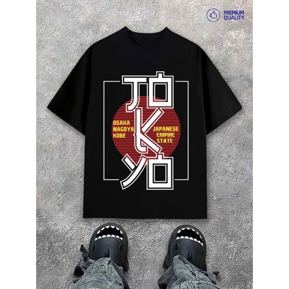 100% cotton Japan City for men black Funny Unisex Shirt Graphic tshirts Retro Unisex Shirt Graphic tshirts Fashion Unisex Shirt Short Sleeve tshirts Fashion Unisex Shirt Cotton tshirts