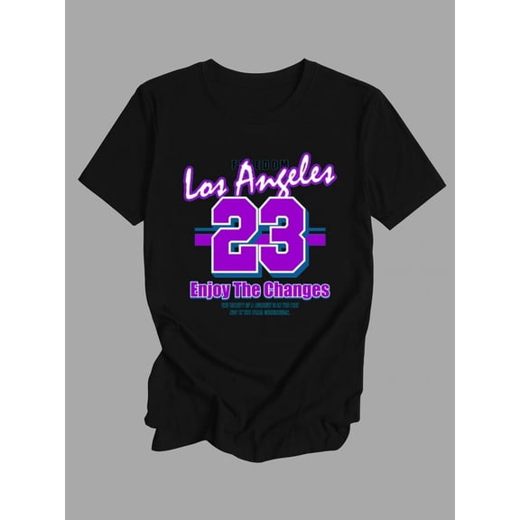 100% cotton LA 23 men's black Casual Unisex Shirt Cotton tshirts Trendy Unisex Shirt Graphic Tee tshirts Original Unisex Shirt Crewneck tshirts Classic Unisex Shirt Crewneck tshirts