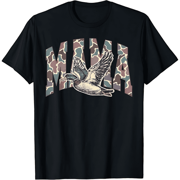 100% cotton Mallard Duck Hunting Mama Retro Camouflage Daddy Mothers Day T-Shirt,Unisex Crewneck T-shirt for Men And Women