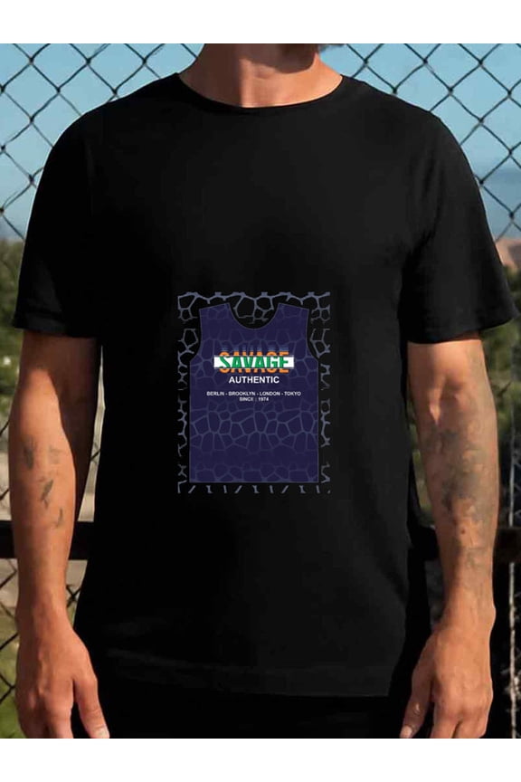 100% cotton Savage Tee men black Unique Design Unisex Shirt Graphic Tee tshirts Classic Unisex Shirt Short Sleeve tshirts Vintage Unisex Shirt Cotton tshirts Vintage Unisex Shirt Graphic tshirts