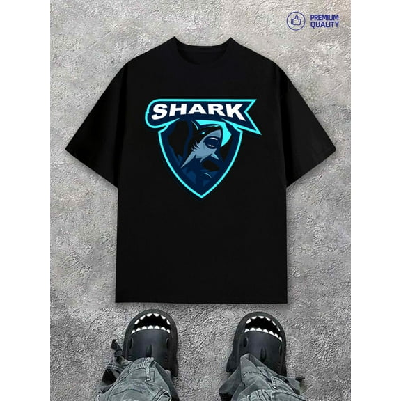 100% cotton Shark Tee men black Unique Design Unisex Shirt Cotton tshirts Basic Unisex Shirt Graphic Tee tshirts Trendy Unisex Shirt Crewneck tshirts Vintage Unisex Shirt Short Sleeve tshirts