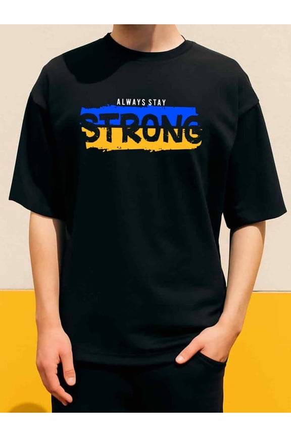 100% cotton Strong Stay men's black Retro Unisex Shirt Printed tshirts Casual Unisex Shirt Printed tshirts Retro Unisex Shirt Short Sleeve tshirts Basic Unisex Shirt Graphic tshirts