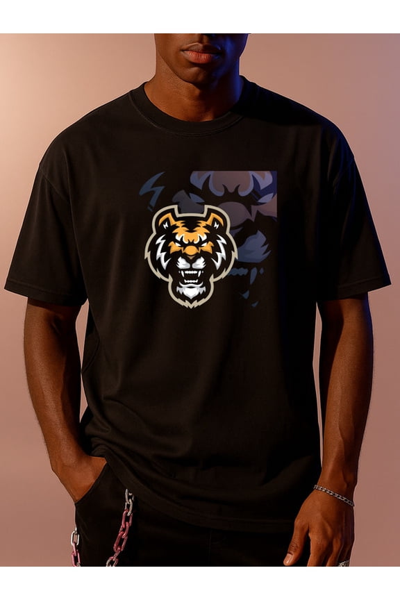 100% cotton Tiger Tee mens black Vintage Unisex Shirt Graphic tshirts Vintage Unisex Shirt Crewneck tshirts Fashion Unisex Shirt Graphic Tee tshirts Fashion Unisex Shirt Graphic tshirts