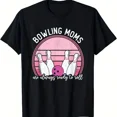 thumbnail image 1 of 100% cotton Women's "Bowling Moms" Graphic Cotton T-Shirt, 1 of 2