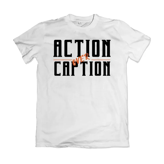 100% cotton tshirts men tee 100% cotton tshirts men tee Action over Caption T-Shirt