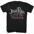 thumbnail image 1 of 100% cotton tshirts men tee 100% cotton tshirts men tee Jelly Roll Beautifully Broken Painted Black Music Shirt, 1 of 4