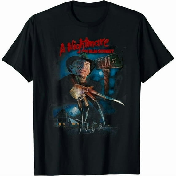 100% cotton tshirts men tee A Nightmare On Elm Street Freddy Poster Fade T-Shirt