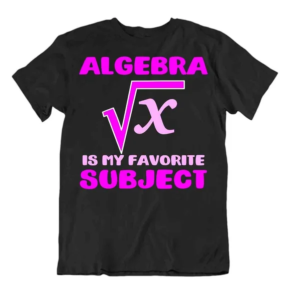 100% cotton tshirts men tee Algebra Is My Favorite Subject Funny Math ...