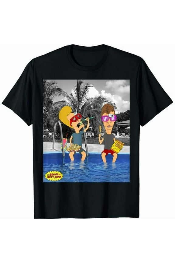 100% cotton tshirts men tee Beavis and Butt-Head Lounging By The Pool Portrait T-Shirt