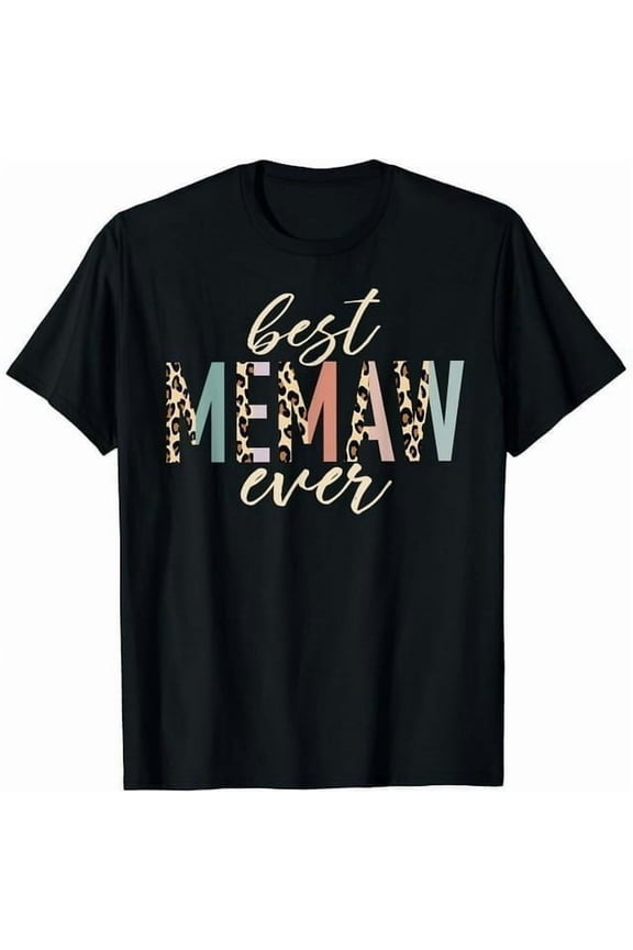 100% cotton tshirts men tee Best Memaw Ever Gifts Leopard Print Mothers Day T-Shirt